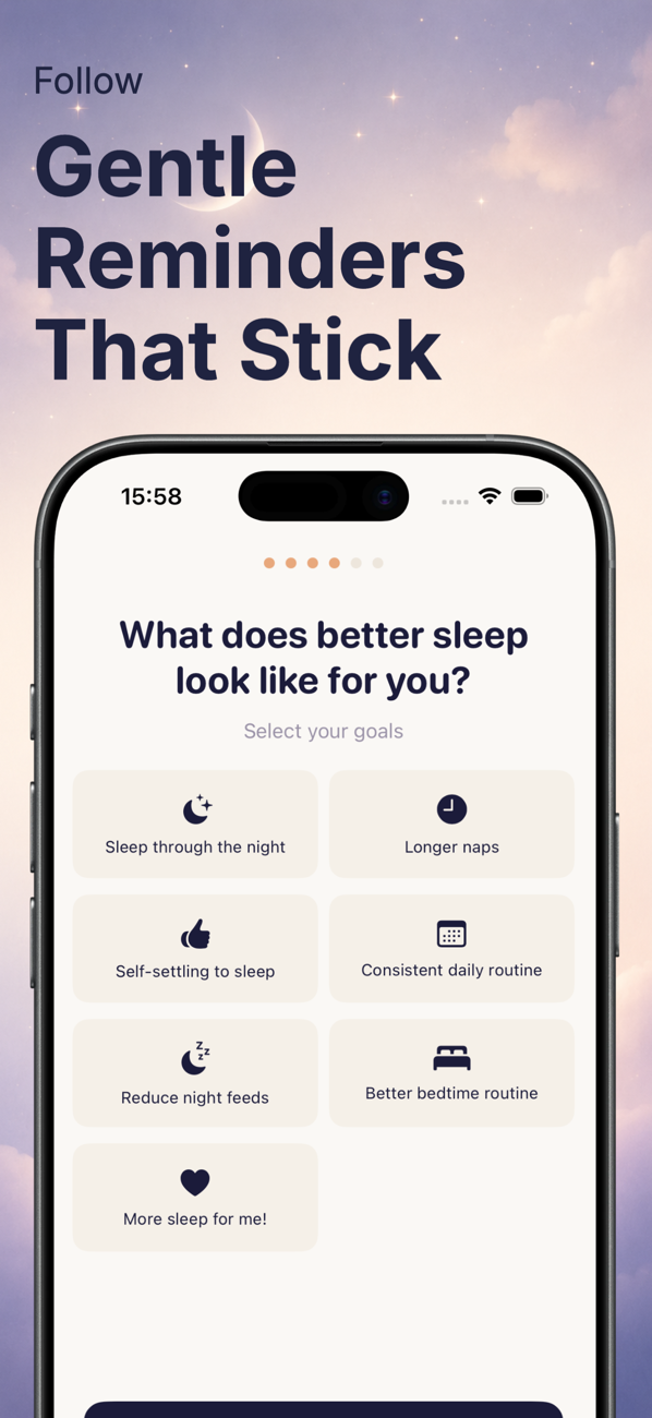 Choose your sleep goals